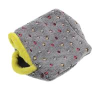 ROMISBABA Nido Colgante Cálido para Pájaros y Mascotas Cama de Algodón para Loros Periquitos Cobayas y Chinchillas Refugio Térmico de Invierno Interior Negro Acogedor y Fácil de