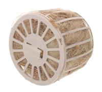 ROMISBABA Nido para Pájaros Base de Plástico y Mezcla de Fibras de Cáñamo, Cesta para Anidación de Loros y Periquitos, Refugio Seguro y Natural para Jaulas, Accesorio para Cría y Descanso