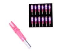 ROMISBABA Nocks de Flecha Iluminados LED Rojos 6 Piezas Ajuste para Eje de Flecha de 62 MM Accesorios de Tiro y Deporte al Aire Libre