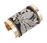 ROMISBABA Pasador Metálico para Coletas Altas de Mujer Hebilla Decorativa Bordada Negra Accesorio Elegante para Cabello Largo y Peinados en la Parte Posterior Sujetador Resistente y