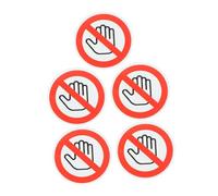 ROMISBABA Pegatinas De Advertencia No Tocar Diámetro 40mm Etiquetas Autoadhesivas Para Seguridad Prevención De Accidentes Maquinaria Pack De 5 Unidades
