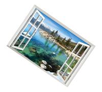 ROMISBABA Pegatinas de Pared 3d Efecto Ventana Falsa y Paisaje para Dormitorio, Hechas de Pvc para Decoración Moderna y Ambiente Acogedor