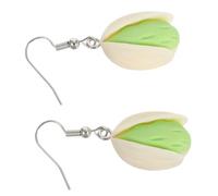 ROMISBABA Pendientes Colgantes de Resina en Forma de Pistacho 3D Ligeros y Novedosos Color Verde Vibrante Diseño Casual para Eventos y Uso Diario Pack de 1 Par