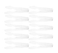 ROMISBABA Pinzas para Buffet Reutilizables de Plástico Transparente, Paquete de 10 Piezas, Ligeras y Duraderas para Fiestas y Servicio de Alimentos