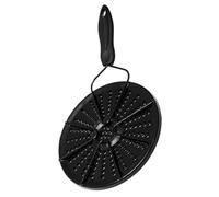 ROMISBABA Placa Difusora de Calor Esmaltada para Ollas, Evita Quemaduras y Conserva el Calor, Adaptador Térmico Negro para Cocinas de Gas y Utensilios