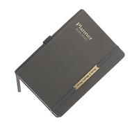 ROMISBABA Planificador Anual Cuaderno de Notas de Programación Diaria Agenda de Oficina Portátil con de PU Planner para Hombres y Mujeres