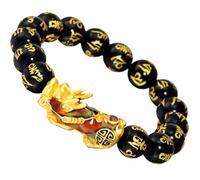ROMISBABA Pulsera Suerte para Hombres Cuentas de Aleación y Amuleto de Riqueza, Diseño Que Cambia de Color, Adecuado para Todas las Ocasiones y Buena Fortuna