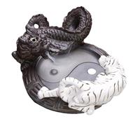 ROMISBABA Quemador de Incienso de Reflujo de Cerámica Soporte para Conos Diseño de Dragón y Tigre Decoración para Aromaterapia el Hogar Accesorio para Ambiente Zen