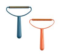 ROMISBABA Removedor de Pelusas y Bolas de Ropa 2 Piezas Mini, Herramienta Portátil para Quitar Pelo Pegado, Diseño Ergonómico Antideslizante en Azul y Naranja, Adecuado para Limpieza en