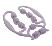 ROMISBABA Rodillo Masajeador Circular para Piernas y Pantorrillas Herramienta Manual con 9 Ruedas y Pinza Flexible Masajeador Muscular Portátil en Color Púrpura para Relajación y