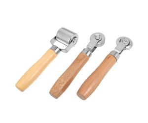 ROMISBABA Rodillo Metálico y Agarre Cómodo para Reparación de Neumáticos Mango de Madera, Reducción de para Coches y Camiones en Reparaciones de Emergencia