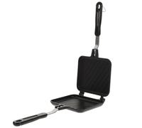 ROMISBABA Sandwichera Desmontable de Doble Cara Antiadherente Sartén para Sándwiches Superficie Lisa Molde para Hornear Tostadas Adecuado para Desayuno y Uso en Exteriores