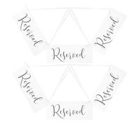 ROMISBABA Señales Colgantes Acrílicas para Asientos Reservados en Bodas, Pack de 6 Letreros Reutilizables, 2 MM de Grosor, Uso en Recepciones y Eventos Sociales