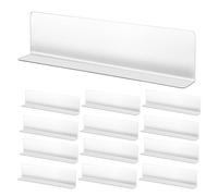 ROMISBABA Separadores en Forma de L Máxima Organización 20 Piezas en Tiendas Minoristas y Comerciales para Estantes de Plástico para Armarios y Gabinetes