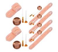ROMISBABA Set de Cuidado Facial Profesional de 24 Piezas Cuencos para Esteticista en Rosa Dorado Pinceles y Aplicadores para Diadema Cabello para Spa y Uso Doméstico