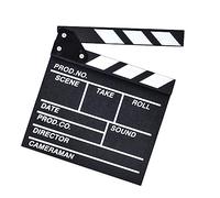 ROMISBABA Tablero De Claqueta De Madera para Cine Pequeño Negro, Accesorio De Director Funcional para Rodajes, Fotografía y Decorativo, Apto para Estudiantes y Creadores De Contenido