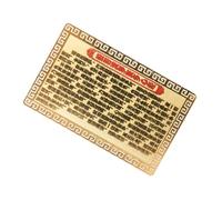ROMISBABA Tarjeta Amuleto Budista Dorada Kwan Yin De Protección Portátil, Amuleto Espiritual De Estilo Chino para Bolso, Tamaño Compacto, Símbolo Auspicioso para Energía Positiva y Buena Suerte