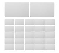 ROMISBABA Tarjetas de Aluminio para Grabado Láser 200 Piezas 86X54X021 MM Placas Metálicas en Blanco Plata para Manualidades y Tarjetas de Identificación de Oficina