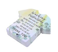 ROMISBABA Tarjetas de Instrucciones de Lavado para Camisetas Etiquetas de Lavandería de Papel Grueso Coloridas Tamaño Compacto Paquete de 300 Unidades 6 Paquetes de 50 Guía Clara