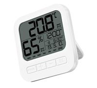 ROMISBABA Termómetro Higrómetro Digital Interior con Sensor de Alta Precisión Pantalla LCD Multifunción para Medición Temperatura y Humedad para Habitaciones Oficinas y Viveros