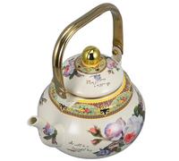 ROMISBABA Tetera de Esmalte Vintage de 2l para Hervir Agua Rápidamente con Diseño Retro Elegante y Prevención de Quemaduras Adecuado para Reuniones Familiares y Decoración de Cocina