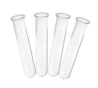 ROMISBABA Tubos De Ensayo De Vidrio para Plantas Hidroponías, Jarrón De 4 Piezas 2.5x3x11 Cm, Maceta Transparente para Escritorio y Propagación De Esquejes