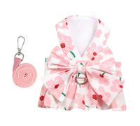 ROMISBABA Vestido Floral para Mascota Ropa Linda para Cachorro Elegante para Perro para Paseos y Fiestas Material Transpirable y Decorativo