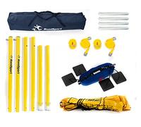 RomiSport Beachvolley - Balón de Playa Completo con Red + estacas + Marca de Campo Courtline de 8,5 m, Red Completa + estacas + Marca de césped