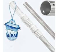 ROMIVO Pértiga Telescópica para Piscina 1,4-4,88 m - Mango de Aluminio de 3 Secciones, Extensible para Skimmer, Cepillo y Limpieza de Fondo, Robusta y Ligera para Piscinas y Estanques