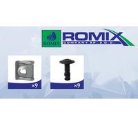 ROMIX 90240 Elemento de sujeción, cubierta motor