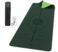 ROMIX Esterilla Yoga Pro 6 mm con Líneas Guía, Antideslizante, 183 x 61 cm | Ligera, Resistente al Sudor, con Bolsa y Correa para Yoga, Pilates, Gimnasia, Fitness en Casa, Hombre y Mujer, Uso Diario