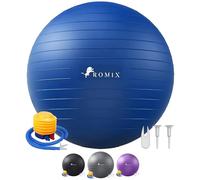 ROMIX Pelota de Ejercicio, 55 cm, 65 cm, 75 cm, antiestallido, Extra Gruesa, para Parto y Embarazo, con Bomba, para Fitness, Gimnasio, Yoga, Estabilidad Laboral, Pilates, balón de Equilibrio,