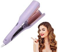 Rommantic French Egg Roll Curling Iron, Egg-Roll Hairstyle Water Ripple V-Shaped, Hair Curler Crimper Styling Tools & Appliances with Multifunctions (Purple)