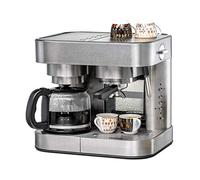 Rommelsbacher Cafetera de filtro, jarra de cristal, portafiltros, filtro para 1 o 2 tazas, boquilla para espuma de leche/agua caliente, capacidad de llenado programable