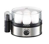 ROMMELSBACHER ER 400 CUECEHUEVOS 7 HUEVOS 400 W NEGRO, ACERO INOXIDABLE, TRANSPARENTE