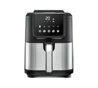 ROMMELSBACHER Freidora de aire caliente FRH 1500, espacio de cocción XL de 5 litros (aprox. 18 x 26 cm) para 800 g de patatas fritas, funcionamiento muy silencioso 45 dB (A), 5 programas + 4 niveles