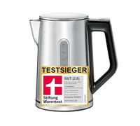 ROMMELSBACHER Hervidor de agua WK 3000 - Capacidad de 1,7 litros, control de 1 botón, función de inicio, selección de temperatura de 45 - 100 °C, fondo cerrado, parada de cocción automática, 3000 W