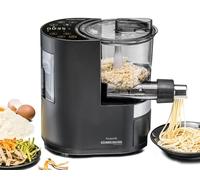 ROMMELSBACHER Máquina de pasta eléctrica PM 220 - hasta 800 g, báscula integrada, suministro de agua controlado, 6 programas totalmente automáticos, tornillo prensado de acero inoxidable, 7 moldes