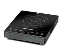 ROMMELSBACHER Placa de cocción individual CT 2002/IN, inducción, vitrocerámica, control táctil, detección de cacerolas, 10 niveles de potencia, 10 niveles de temperatura 60-240 °C, temporizador, asas
