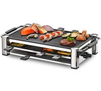 Rommelsbacher raclette eléctrico (8 personas) Chrome cromado 1.5E+3 watts 27x55x11.5 cm