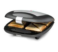 Rommelsbacher ST 1410, 1400 W, 230 V, Aluminio, Acero inoxidable, 290 x 340 x 125 mm, Negro, Plata - Sandwichera