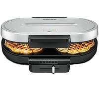ROMMELSBACHER Waffel Automat WA 1250 - Máquina para 2 gofres de corazón, 16 cm de diámetro, revestimiento antiadherente, regulable, 1250 W, color negro y plateado