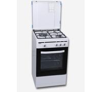 Cocina Independiente ROMMER ECH 352 FG Negro/Blanco 3 Zonas Gas Butano Horno Eléctrico 47L