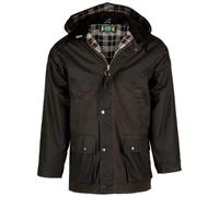 Romneys Chaqueta de cera inglesa acolchada Country - Chaqueta de invierno para mujer y hombre | Acolchada y resistente al viento y al agua | Chaqueta robusta para exteriores e impermeable con capucha