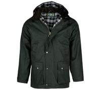 Romneys Chaqueta de cera inglesa acolchada Country - Chaqueta de invierno para mujer y hombre | Acolchada y resistente al viento y al agua | Chaqueta robusta para exteriores e impermeable con capucha
