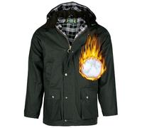 Romneys Chaqueta de cera inglesa forrada Country - Chaqueta de invierno para hombre y mujer | Acolchado cálido, resistente al viento y al agua | Chaqueta resistente al agua y al aire libre con capucha