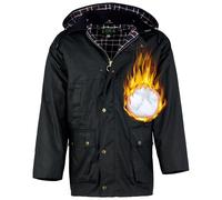Romneys Chaqueta de cera inglesa forrada Country - Chaqueta de invierno para hombre y mujer | Acolchado cálido, resistente al viento y al agua | Chaqueta resistente al agua y al aire libre con capucha