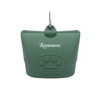 Romneys Snack & Go - Bolsa para golosinas para perro de silicona, sin BPA, con clip y mosquetón, higiénica, fácil de limpiar, manejable con una sola mano, para entrenamiento de perros, escuela y paseo