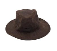 Romneys Wax Cotton Chubasquero - Sombrero de algodón encerado para hombre y mujer, impermeable, para exteriores y caza, estilo campestre, ideal para deportes de perro, pesca y ocio, marrón, 59