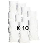 Romon 10 Piezas Sacos Escombros 55x95cm - Big Bag de Polipropileno Blanco - Saco Jardín Reutilizable 50kg para Obra, Arena, Tierra, Grava